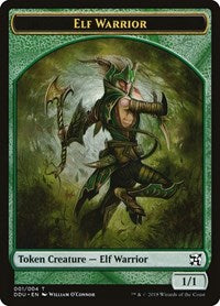 Elf Warrior Token [Duel Decks: Elves vs. Inventors Tokens] | Tacoma Games