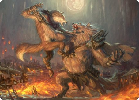 Duel for Dominance Art Card [Innistrad: Midnight Hunt Art Series] | Tacoma Games