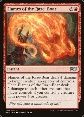 Flames of the Raze-Boar [Ravnica Allegiance] | Tacoma Games