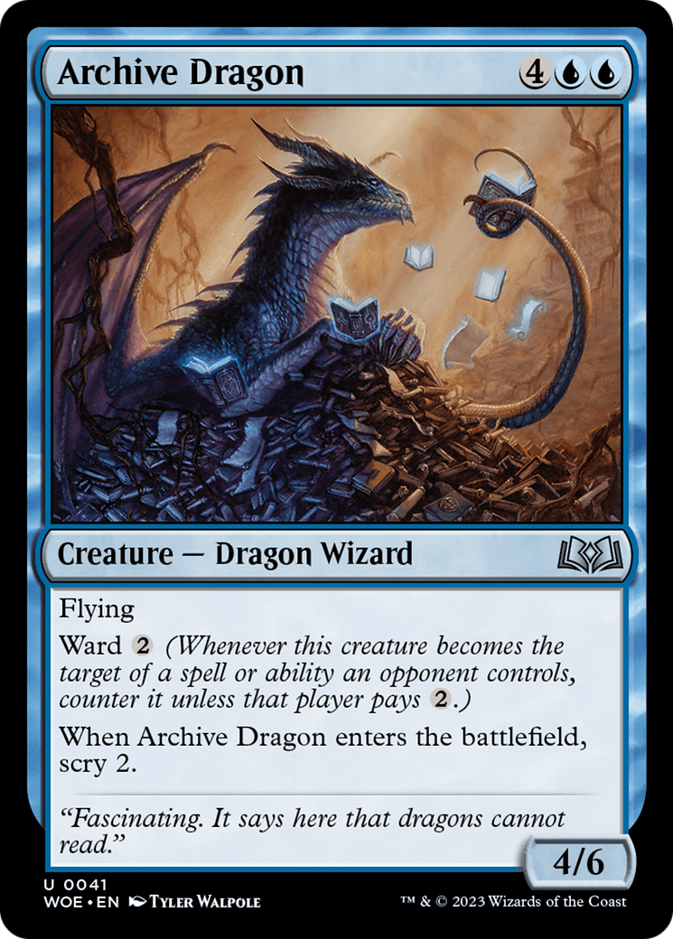Archive Dragon [Wilds of Eldraine] | Tacoma Games