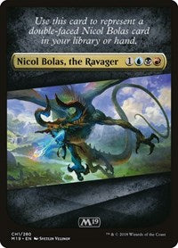 Checklist Card - Core Set 2019 (Nicol Bolas, the Ravager) [Core Set 2019 Tokens] | Tacoma Games