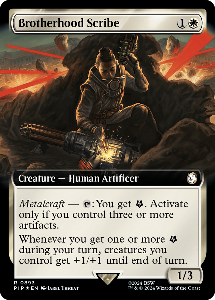 Brotherhood Scribe (Extended Art) (Surge Foil) [Fallout] | Tacoma Games