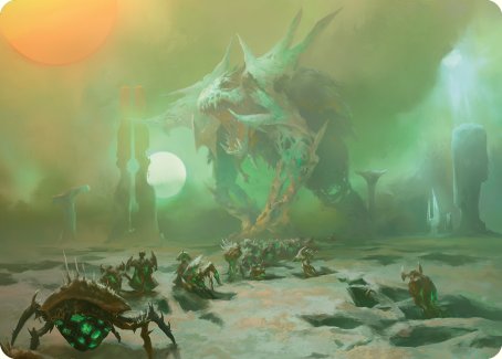 Green Sun's Twilight Art Card [Phyrexia: All Will Be One Art Series] | Tacoma Games