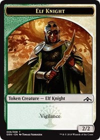Elf Knight Token [Guilds of Ravnica Tokens] | Tacoma Games