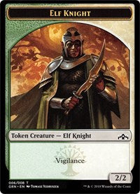 Elf Knight // Saproling Token [GRN Guild Kit Tokens] | Tacoma Games