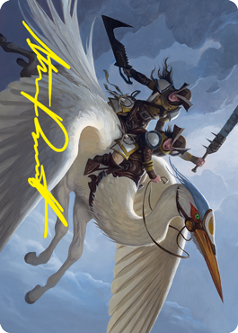 Gryffwing Cavalry Art Card (Gold-Stamped Signature) [Innistrad: Crimson Vow Art Series] | Tacoma Games