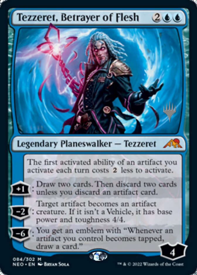 Tezzeret, Betrayer of Flesh (Promo Pack) [Kamigawa: Neon Dynasty Promos] | Tacoma Games