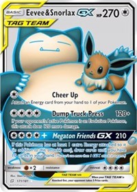 Eevee & Snorlax GX (Full Art) (171) [SM - Team Up] | Tacoma Games