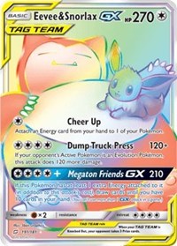 Eevee & Snorlax GX (Secret) (191) [SM - Team Up] | Tacoma Games