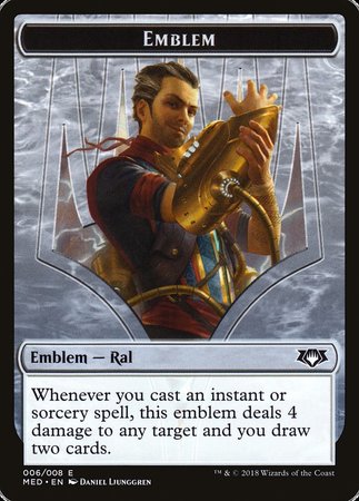 Emblem - Ral, Izzet Viceroy [Mythic Edition Tokens] | Tacoma Games