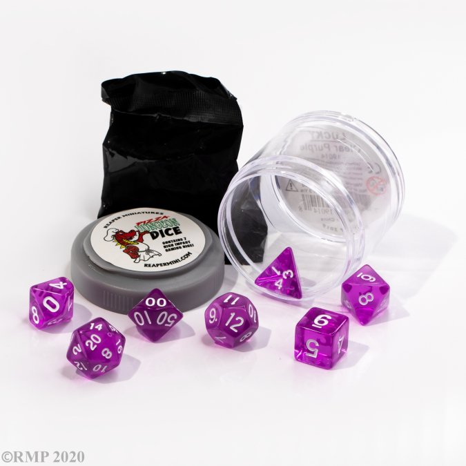 Lucky Dice - Clear Purple | Tacoma Games