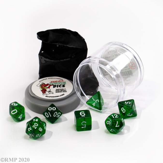 Lucky Dice - Clear Green | Tacoma Games