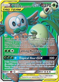 Rowlet & Alolan Exeggutor GX (Full Art) (214/236) [SM - Unified Minds] | Tacoma Games