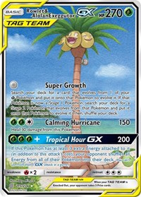 Rowlet & Alolan Exeggutor GX (Alternate Full Art) (215/236) [SM - Unified Minds] | Tacoma Games