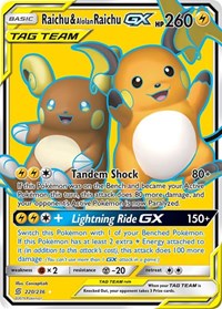 Raichu & Alolan Raichu GX (Full Art) (220/236) [SM - Unified Minds] | Tacoma Games