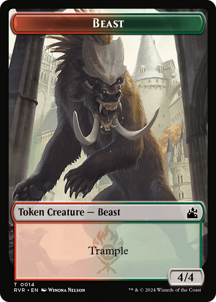 Beast Token [Ravnica Remastered Tokens] | Tacoma Games