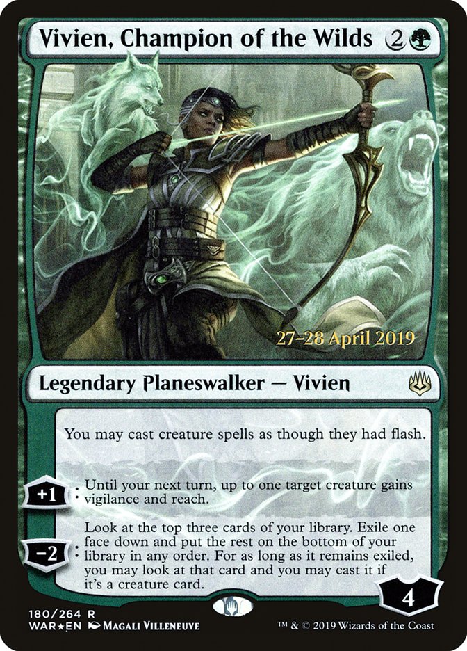 Vivien, Champion of the Wilds  [War of the Spark Prerelease Promos] | Tacoma Games