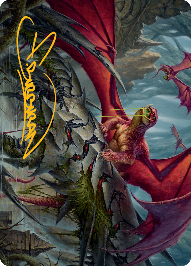 Hoarding Broodlord Art Card (Gold-Stamped Signature) [March of the Machine Art Series] | Tacoma Games