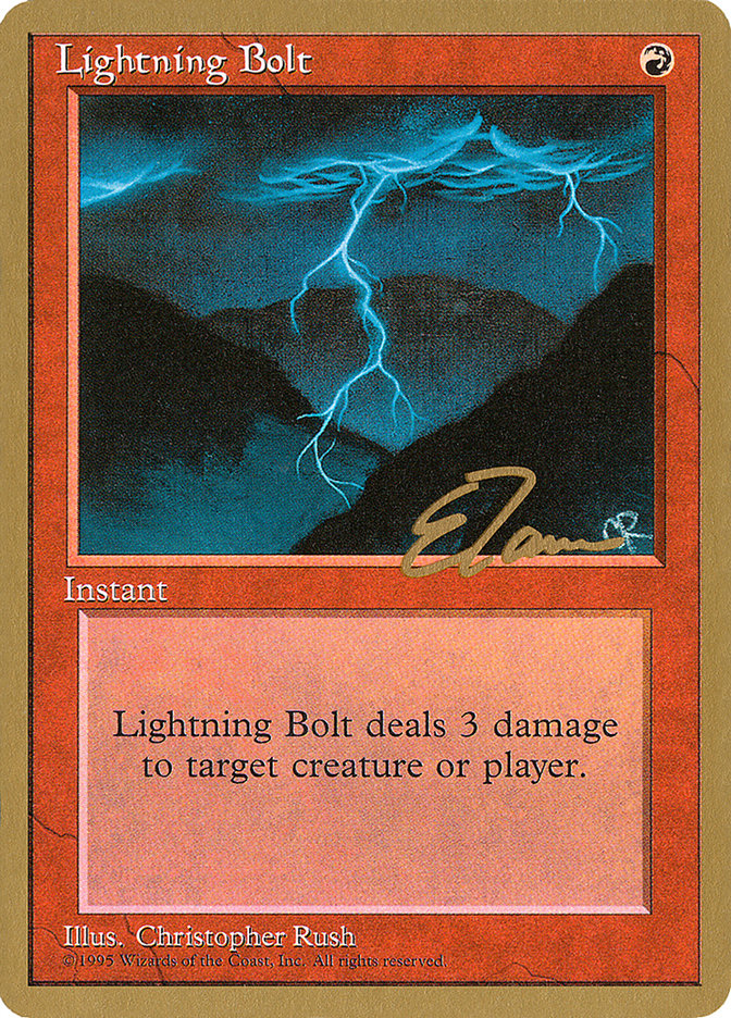 Lightning Bolt (Eric Tam) [Pro Tour Collector Set] | Tacoma Games