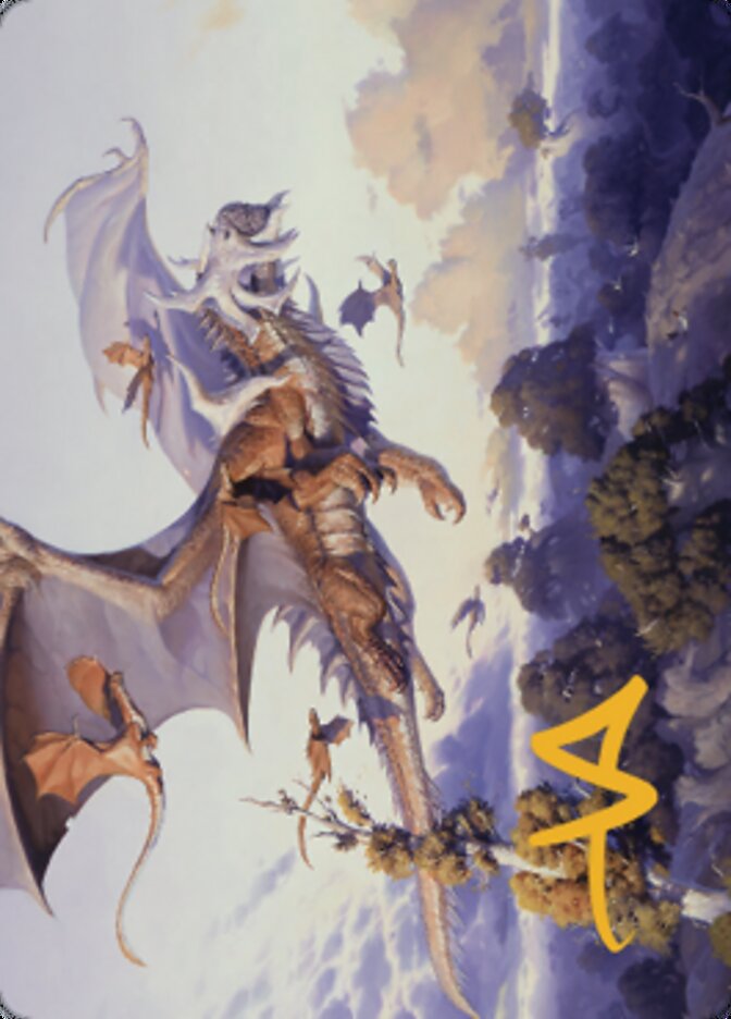Rith, Liberated Primeval Art Card (Gold-Stamped Signature) [Dominaria United Art Series] | Tacoma Games