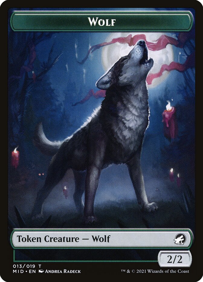 Wolf (013) // Treasure (015) Double-sided Token [Challenger Decks 2022 Tokens] | Tacoma Games