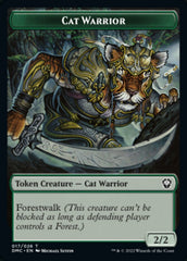 Saproling // Cat Warrior Double-sided Token [Dominaria United Tokens] | Tacoma Games