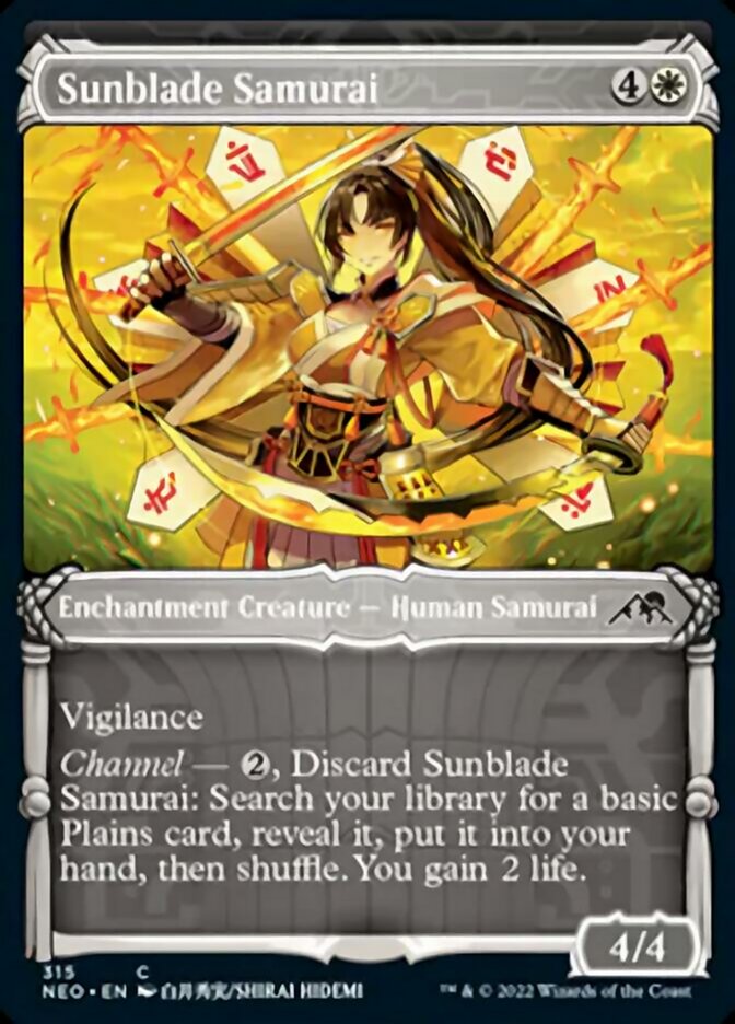 Sunblade Samurai (Showcase Samurai) [Kamigawa: Neon Dynasty] | Tacoma Games