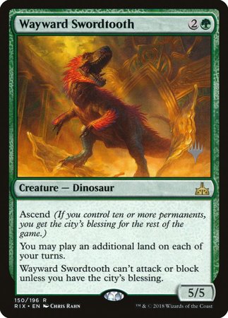 Wayward Swordtooth [Rivals of Ixalan Promos] | Tacoma Games