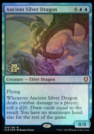 Ancient Silver Dragon [Commander Legends: Battle for Baldur's Gate Prerelease Promos] | Tacoma Games