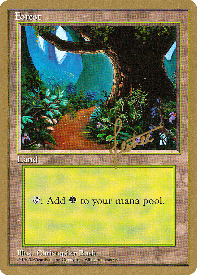 Forest (bl376) (Bertrand Lestree) [Pro Tour Collector Set] | Tacoma Games
