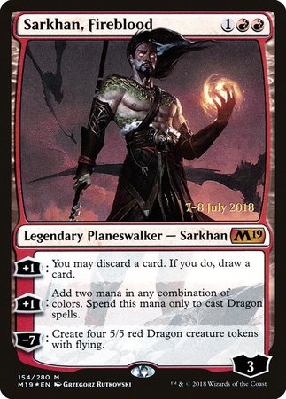 Sarkhan, Fireblood [Core Set 2019 Promos] | Tacoma Games