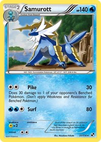 Samurott - 31/114 (Cracked Ice) (Black and White) (31) [Deck Exclusives] | Tacoma Games
