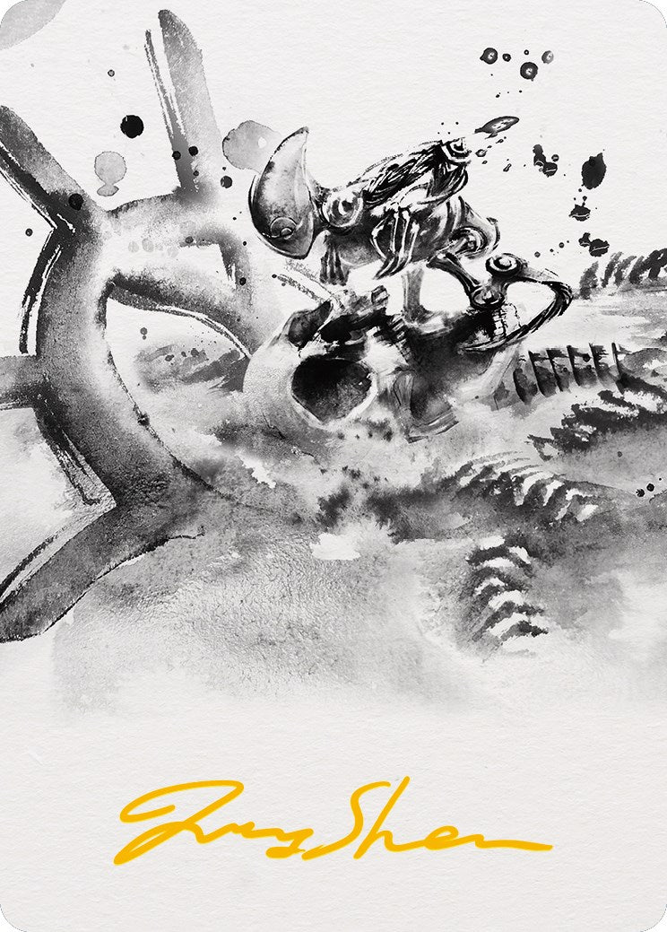 Myr Convert Art Card (Gold-Stamped Signature) [Phyrexia: All Will Be One Art Series] | Tacoma Games