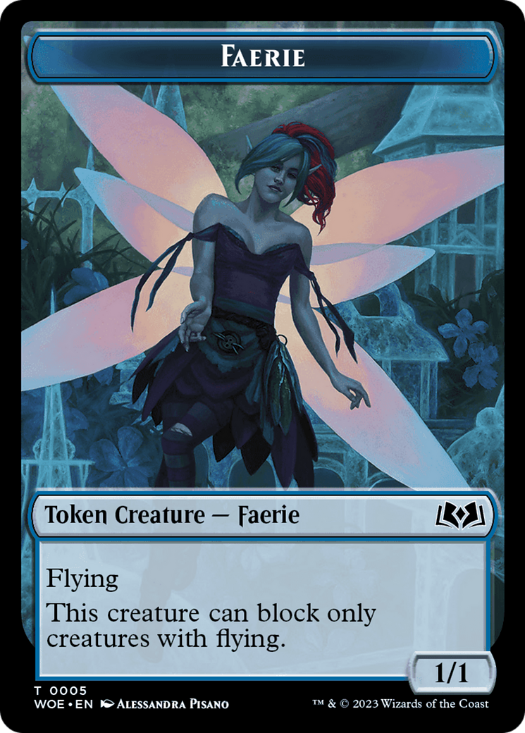 Faerie // Food (0012) Double-Sided Token [Wilds of Eldraine Tokens] | Tacoma Games