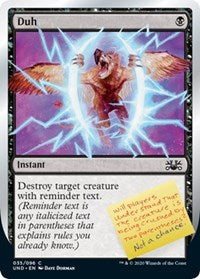 Duh [Unsanctioned] | Tacoma Games