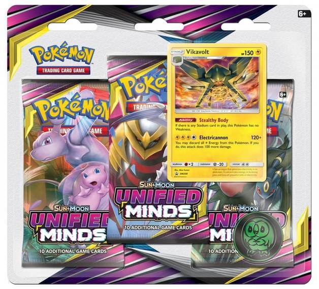 POKÉMON TCG Unified Minds Three Booster Blister | Tacoma Games