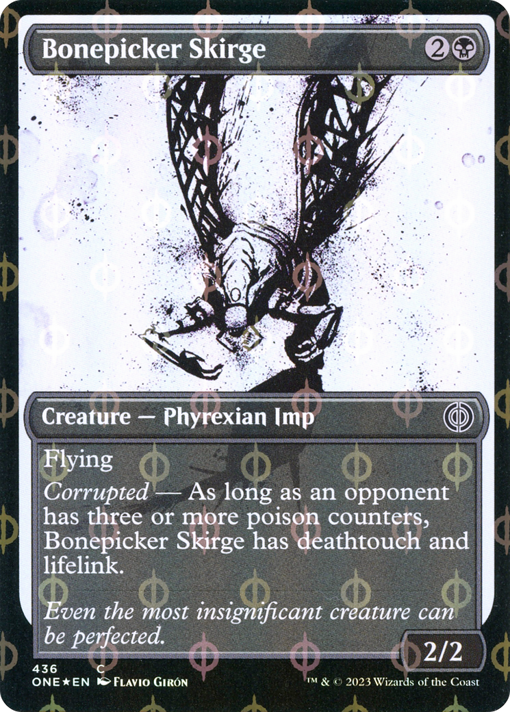 Bonepicker Skirge (Showcase Ichor Step-and-Compleat Foil) [Phyrexia: All Will Be One] | Tacoma Games