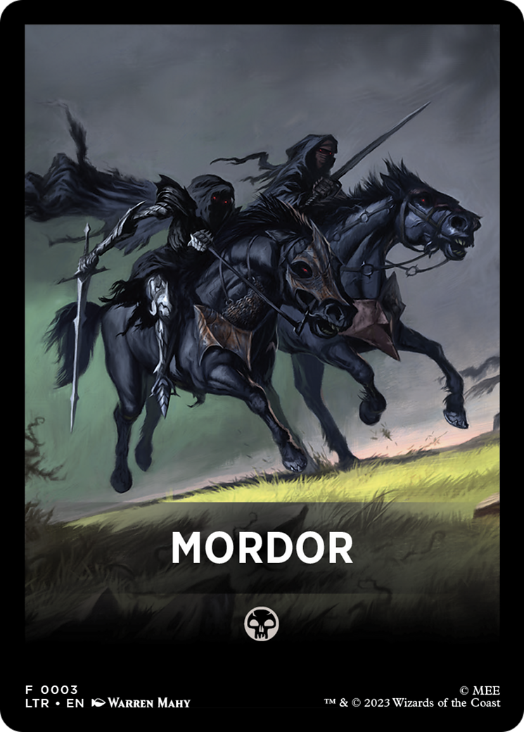 Mordor Theme Card [The Lord of the Rings: Tales of Middle-Earth Tokens] | Tacoma Games