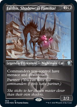 Falthis, Shadowcat Familiar (Foil Etched) [Commander Legends] | Tacoma Games