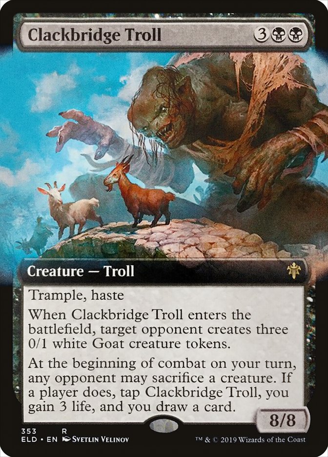 Clackbridge Troll (Extended Art) [Throne of Eldraine] | Tacoma Games