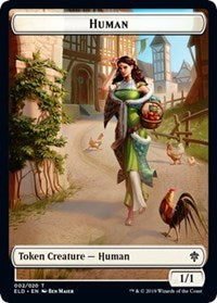 Human // Insect Double-sided Token (Challenger 2021) [Unique and Miscellaneous Promos] | Tacoma Games