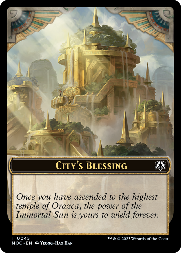 Elephant // City's Blessing Double-Sided Token [March of the Machine Commander Tokens] | Tacoma Games