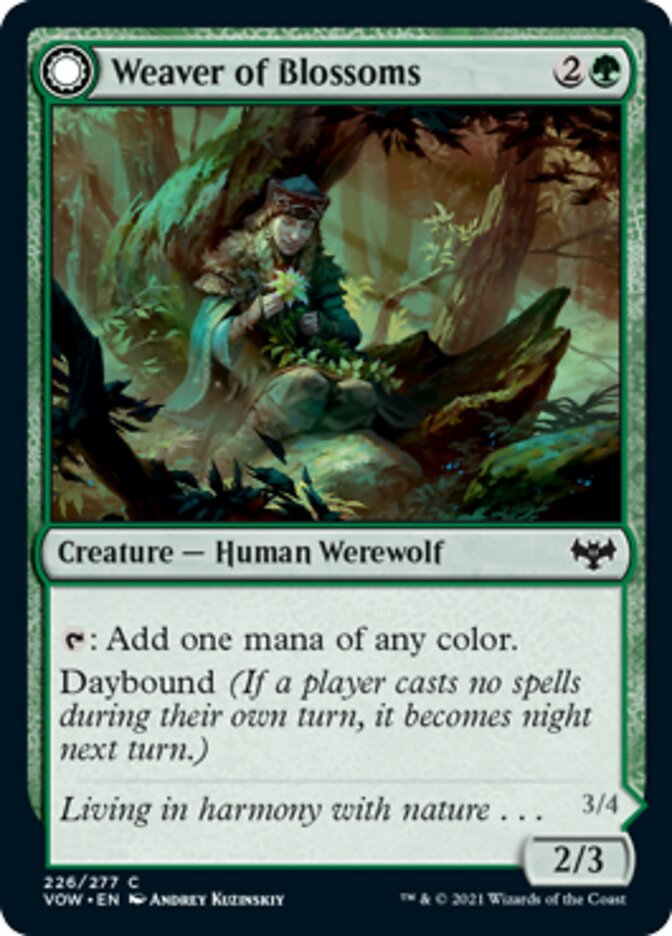 Weaver of Blossoms // Blossom-Clad Werewolf [Innistrad: Crimson Vow] | Tacoma Games
