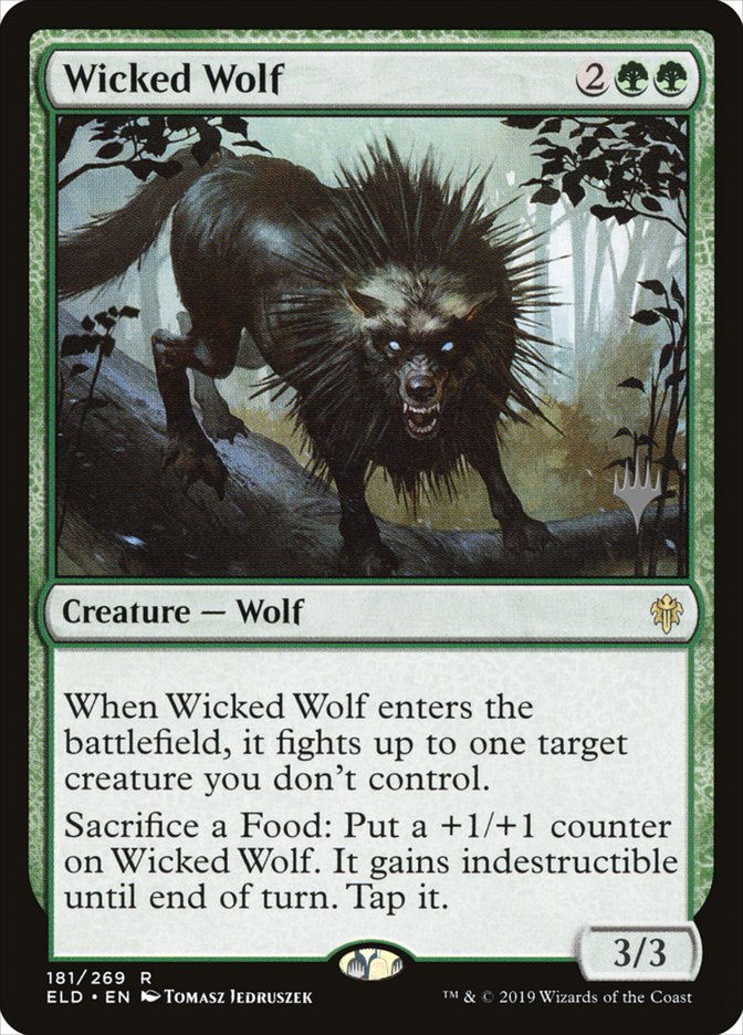Wicked Wolf (Promo Pack) [Throne of Eldraine Promos] | Tacoma Games