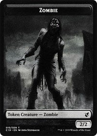 Zombie (010) // Zombie (011) Double-sided Token [Commander 2019 Tokens] | Tacoma Games