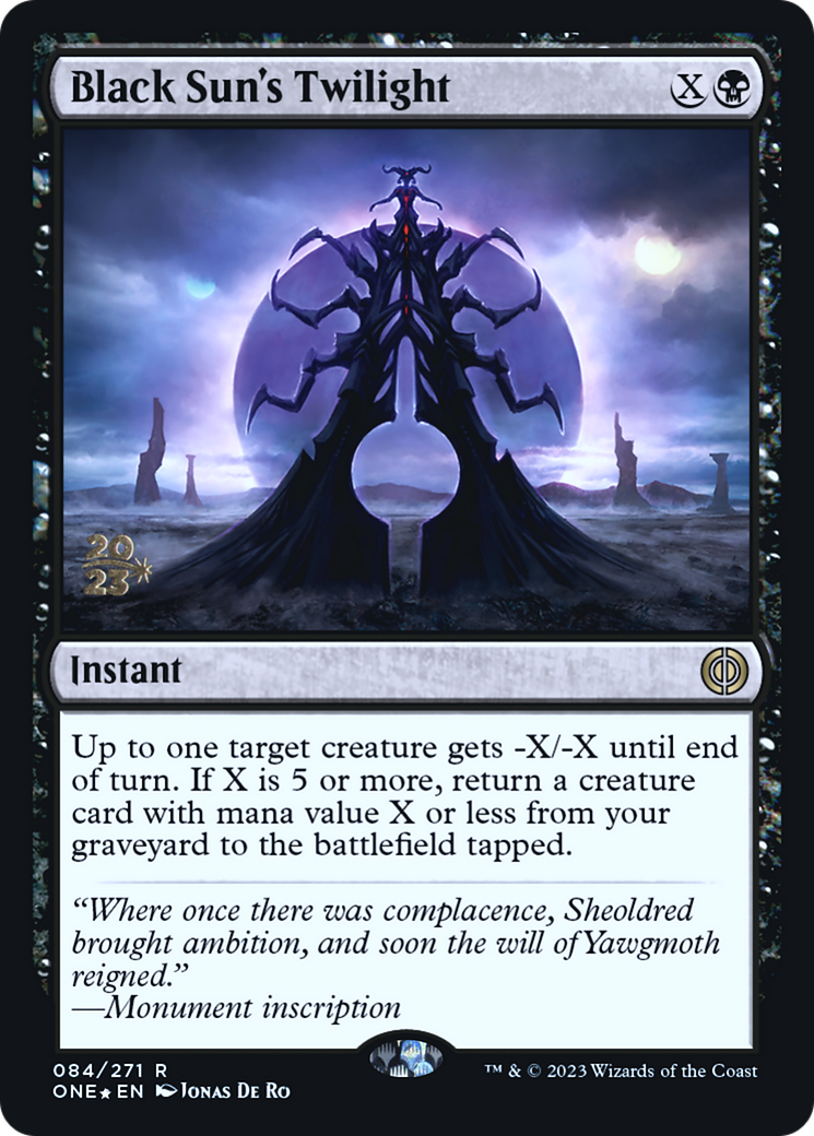 Black Sun's Twilight [Phyrexia: All Will Be One Prerelease Promos] | Tacoma Games