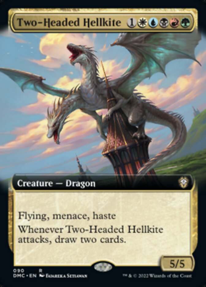 Two-Headed Hellkite (Extended Art) [Dominaria United Commander] | Tacoma Games