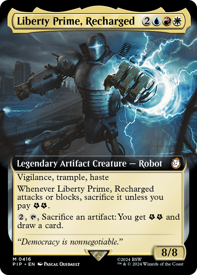 Liberty Prime, Recharged (Extended Art) [Fallout] | Tacoma Games