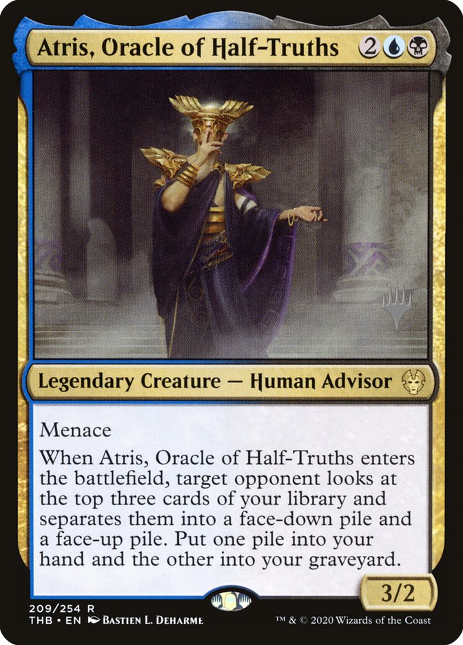 Atris, Oracle of Half-Truths (Promo Pack) [Theros Beyond Death Promos] | Tacoma Games