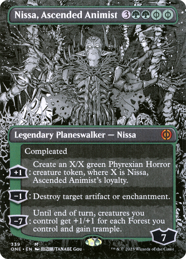 Nissa, Ascended Animist (Borderless Manga) [Phyrexia: All Will Be One] | Tacoma Games